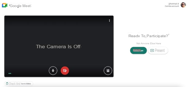 Cómo activar la cámara en Meet