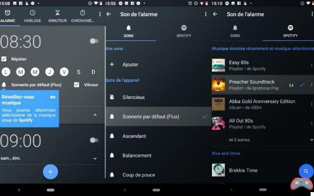 Android: how to wake up to music with Spotify?