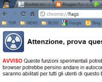 Chrome: // páginas de configuración con herramientas avanzadas y funciones experimentales