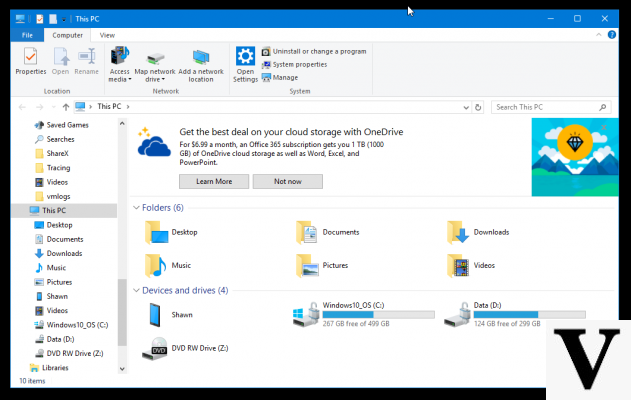 Windows 10, advertising arrives in Windows Explorer. How to disable it