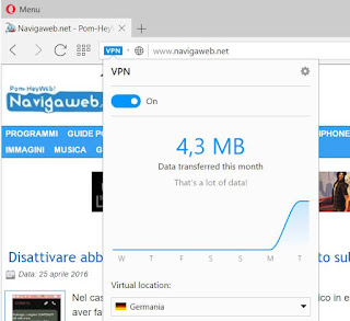 With Opera you can activate a free, unlimited and integrated VPN