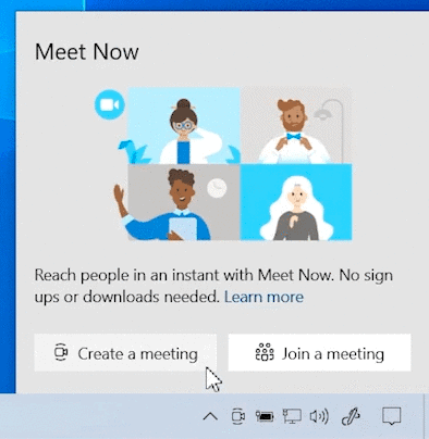 O Windows 10 facilita as videochamadas com o Meet Now